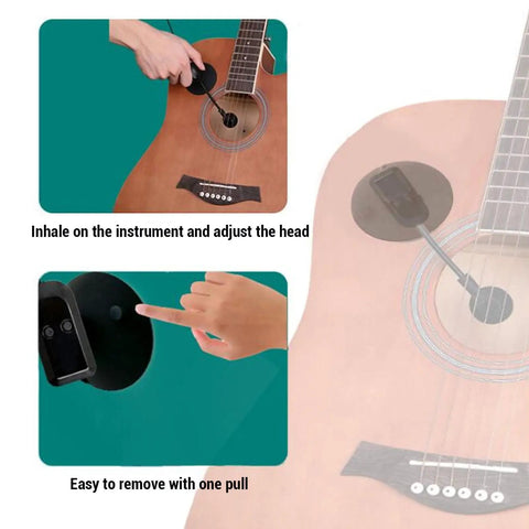 2.4G Cordless Guitar Microphone System For Acoustic And Classical Guitars with adjustable condenser pickup and suction cup