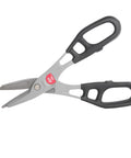 12 Inch Straight Cut Aluminum Snip With Comfort Grip For Easy Precise Aluminum Cutting High Carbon Steel Blades Large Handle Loops