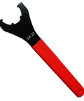 Red Collet Chuck Wrench for ER32 CNC Milling Precision Spanner tool with red handle and black head, 45mm opening