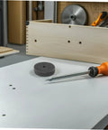 6pcs Nylon Buffing Wheels 75mm With 10mm Hole For Metal Polish And Car Burnishing Discs on workbench with screwdriver