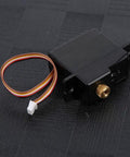 All Metal Heavy Duty Servo For 1 18 Scale Rc Car Black Quick Swap Design with wire connector and compact form.