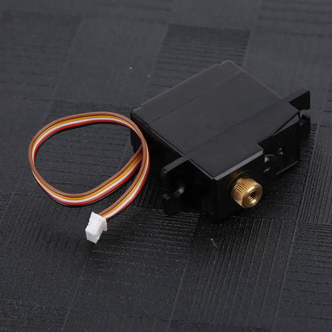 All Metal Heavy Duty Servo For 1 18 Scale Rc Car Black Quick Swap Design with wire connector and compact form.