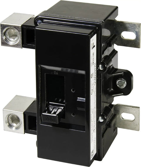 QOM2200VH Bolt On Circuit Breaker 200 Amp 2 Pole For QO And Homeline Panels, black with metal terminals