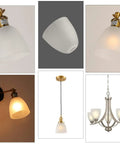 Frosted Glass Bell Shade 3 Pack Replacement Globe for Chandelier Wall Sconce and Pendant Lights with 1 5 8 Inch Fitter