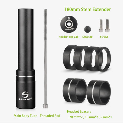 Bike Stem Extender Adjustable Handlebar Riser For 1 1/8 Inch Forks 28.6mm Versatile Road MTB BMX Comfort Boost Lightweight