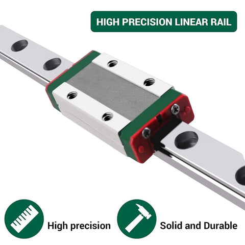 MGN9H 150mm Linear Rail Guide Kit with Carriage Block, Steel Beads and Limit Blocks for DIY 3D Printer and CNC Machines