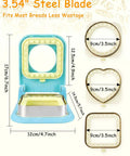 Craft Homemade Uncrustable Sandwiches With This Three-in-One Crustless Cutter And Sealer Machine showing 3 cutter shapes and dimensions.