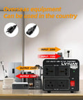 Heavy Duty 2000W Voltage Transformer Converter Step Up From 110-120V To 220-240V And Step Down From 220-240V To 110-120V with outlets.