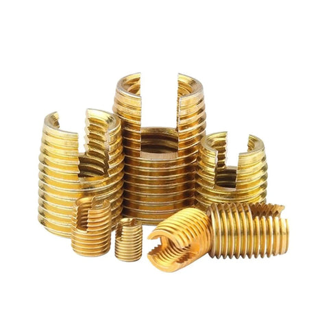 Heavy Duty Stainless Steel Self Tapping Threaded Insert Repair Kit For Stripped Screws Slotted Design assorted sizes of threaded inserts.