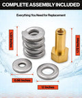 Heavy Duty Spring Barrel Clamp Assembly Replaces Pentair 53108900 For Clean And Clear Fns De Pool Filter Service Featuring A No Sweat 316 Stainless Steel Spring And Solid Brass Nut, including brass nut and stainless steel parts.