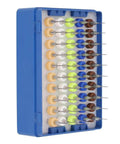 50Pcs Carbide Micro Drill Bits Set 0.5mm To 0.9mm Tips Spiral Flute Engraving Tools in blue storage box