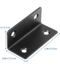 Heavy Duty L Shaped Corner Brace Set Of 4 Stainless Steel Right Angle Brackets For Shelves Tables Chairs And Furniture Repair Black Finish