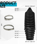 Two Pack Silicone Rack And Pinion Boot Kit For Cars With Dustproof Steering Boots Includes Six Cable Ties And Four Clamps