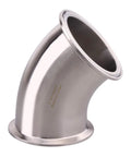 DERNORD 3-inch tube OD stainless steel 304 45° elbow with flange pipe fitting
