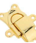 Heavy Duty Vintage Metal Toggle Latch 2 Pcs Zinc Alloy Antique Style Hasps for Steamer Trunks Toolboxes Diy Jewelry Box Repair And Secure Locking Easy Use close-up of gold latch