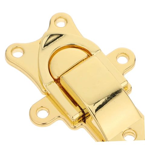 Heavy Duty Vintage Metal Toggle Latch 2 Pcs Zinc Alloy Antique Style Hasps for Steamer Trunks Toolboxes Diy Jewelry Box Repair And Secure Locking Easy Use close-up of gold latch