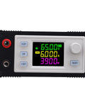 Front view of Adjustable DC Voltage Regulator 12V To 72V Input, 0V To 65V Output, 390W 6A CNC Lab Benchtop Power Supply with LCD display.