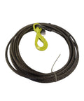 Three Eighths Inch By Seventy Five Foot Fiber Core Winch Cable With Self Locking Swivel Hook Built For Heavy Duty Tow And Recovery