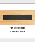 Heavy Duty Steel I Shape Mending Plates For Wood DIY Reinforcement 6 Pack, 5.5x5.5 inches, for 6"x6" lumber.