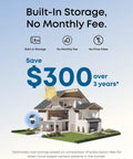 Image of a model home illustrating the cost savings of the Dual Camera Solar Security System With Wireless Outdoor Cameras For Home 3K Clarity Pan And Tilt 360 Degree Coverage No Blind Spots No Monthly Fee Built In 8GB Storage Easy Setup And All Weather Ready.