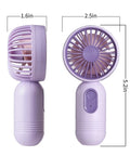 Mini Portable Fan 3 Pack Pocket Sized Handheld Battery Operated Personal Fans With 3 Speeds USB Rechargeable Eyelash Style Fans
