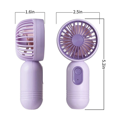 Mini Portable Fan 3 Pack Pocket Sized Handheld Battery Operated Personal Fans With 3 Speeds USB Rechargeable Eyelash Style Fans