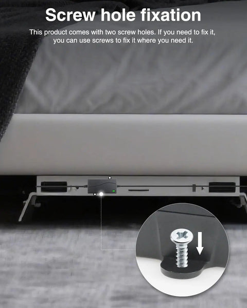 Close-up of screw hole fixation for 29V 2A Standing Desk Power Cord And 58W Switching Power Supply for adjustable furniture.