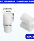 Thirty Pack Plastic Rubber Door Stopper Replacement Tips Universal Size White Door Stop Guards For Wall Protection