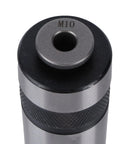 Heavy Duty Morse Taper Tap Chuck For Lathe And Milling Machines With Adjustable Slip Torque Control and Secure Clamping Collet top view showing M10 hole.