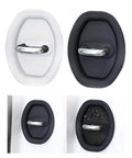 Slick Auto Door Lock Buffers Shield Metal Buckles From Gnarly Scratches While Acting As Sound Deadening Cushions For A Tight Fit And Super Smooth Shuts On Your Daily Driver Keeping Trim Fresh. Four silicone buffers in black and white for car door lock protection.