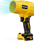 Cordless 20V Max Leaf Blower With 40000 RPM Brushless Motor 180 MPH Wind Speed 100 CFM Jet Fan handheld tool in yellow