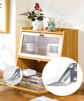 Spring Hinge Pair For 90 Degree Folding Lift Bracket Sofa Bed Hinge Cabinet Doors And Furniture Storage Boxes Sturdy Cold Rolled Steel Easy Install Durable Lift Hardware For Home Projects in wooden cabinet.