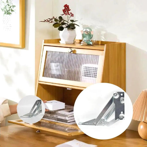 Spring Hinge Pair For 90 Degree Folding Lift Bracket Sofa Bed Hinge Cabinet Doors And Furniture Storage Boxes Sturdy Cold Rolled Steel Easy Install Durable Lift Hardware For Home Projects in wooden cabinet.