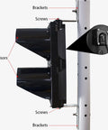 Ready For The Grind Heavy Duty 200Mm Led Traffic Signal Light Kit For Industrial Loading Docks with brackets and screws.