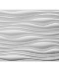 Decorative 3D Wall Panels Dope Wave Design 31.5 x 24.6 Matte White PVC Tile showing wave texture, part of a 6 pack for DIY installation