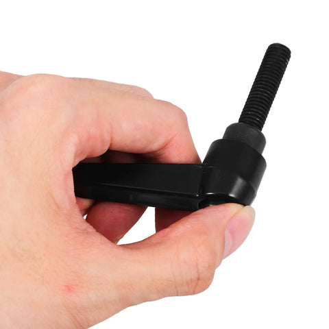 Zero Hassle Adjustable Clamping Lever Handles Built Tough With Durable Aluminum Alloy Threaded Hand Grip For Industrial Machinery Tooling Maintenance Quick Turn Ratchet Crank set in hand.