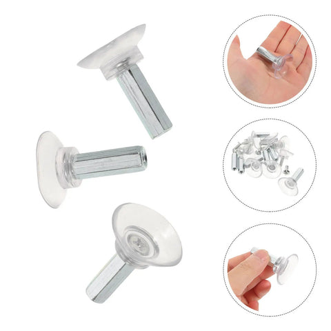 Meat Grinder Replacement Parts With Machine Base Screw, 2 Sets, Stainless Steel Grinder Suction Base, Easy Installation, Stable Performance For Meat Shaving Tools And Food Slicing Assistants, silver 45 x 33 x 33 mm