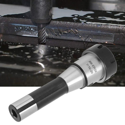 Built Tough R8 Er32 Collet Chuck Set With Six Precision Spring Collets Spanning One Eighth To Three Quarter Inches Straight Up Fit For Cnc Milling Machines Delivering Dead Center Accuracy For Heavy Duty Everyday Machining