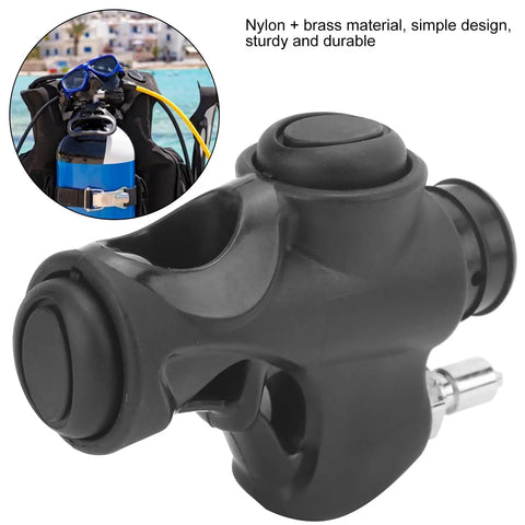 BCD Inflator Valve For Dive Gear Low Pressure Mini K Shape 3/4 Inch Hose Adapter, nylon and brass, compact valve for divers