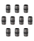 Industrial Pipe Nipple Set, 10 Pack Tough As Nails Heavy Duty Grey Iron Pre Cut Steel Pipes For Vintage Style DIY Furniture Shelving Projects, 1 Inch By 2 Foot Threaded Nipples Built To Last shown in grid layout