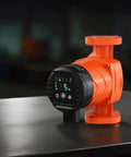 Top Shelf Cast Iron Hot Water Recirculation Pump, 16 Gpm Flow, Dead Quiet Operation, Inline Check Valve, Straightforward Setup For Dependable Home Heating Systems on a table.