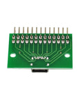 Close-up view of High Speed USB Three Point One Type C Test Board With Pcb Test Socket And Two Point Five Four Millimeter Pitch Header