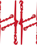 4 Pack Lever Style Chain Binders For 5/16 Inch Grade 70 And 3/8 Inch Grade 43 Chains, 5,400 Lbs Working Load, Ratcheting Design For Easy Tightening