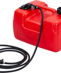 Red Portable Boat Gas Tank 3 Gallon 12L with Transfer Hose and Gauge for Outboard Engine Yacht and Fishing Boat