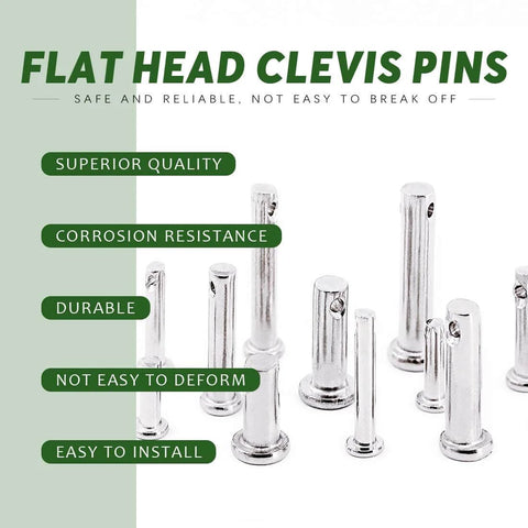 Clevis Pin Assortment Kit For Quick Fixes 96Pcs 304 Stainless Steel Clevis Pins In 12 Metric Sizes M3 To M5 displayed