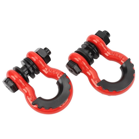 Beefed Up D Ring Shackle 5952 Lbs Towing Capacity Seven Eighth Inch Screw Pin Anchor Shackle For Off Road Winch Recovery With Isolator And Washer