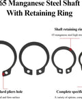 20 Piece External Circlips C Clip Snap Ring Set 65Mn Steel 58Mm 60Mm 62Mm 65Mm 68Mm For Cars Auto Engines Valves And Bearings