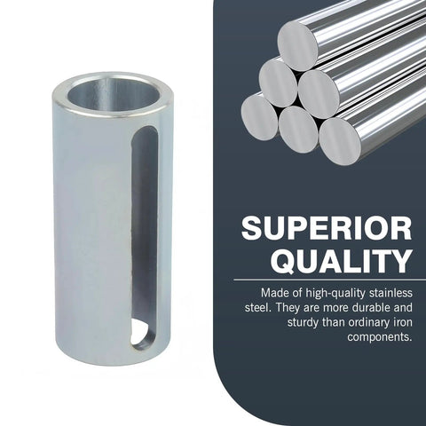 Rock Solid Stainless Steel Crank Shaft Pulley Adapter Three Quarters To One Inch Bore Reducer Bushing showing shiny stainless finish.