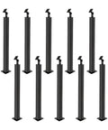 10 heavy duty 35 And 37 Inch Matte Black Stair Railing Posts, Holeless Steel Balusters, Heavy Duty Deck Railing Kit