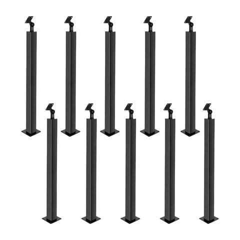 Badass Matte Black Metal Baluster And Holeless Railing Spindle With A Dang Easy Adjustable Fit For Stairways And Decks Built Hella Tough With Zero Drilling Hassle For Your Next Home Upgrade, set of ten.